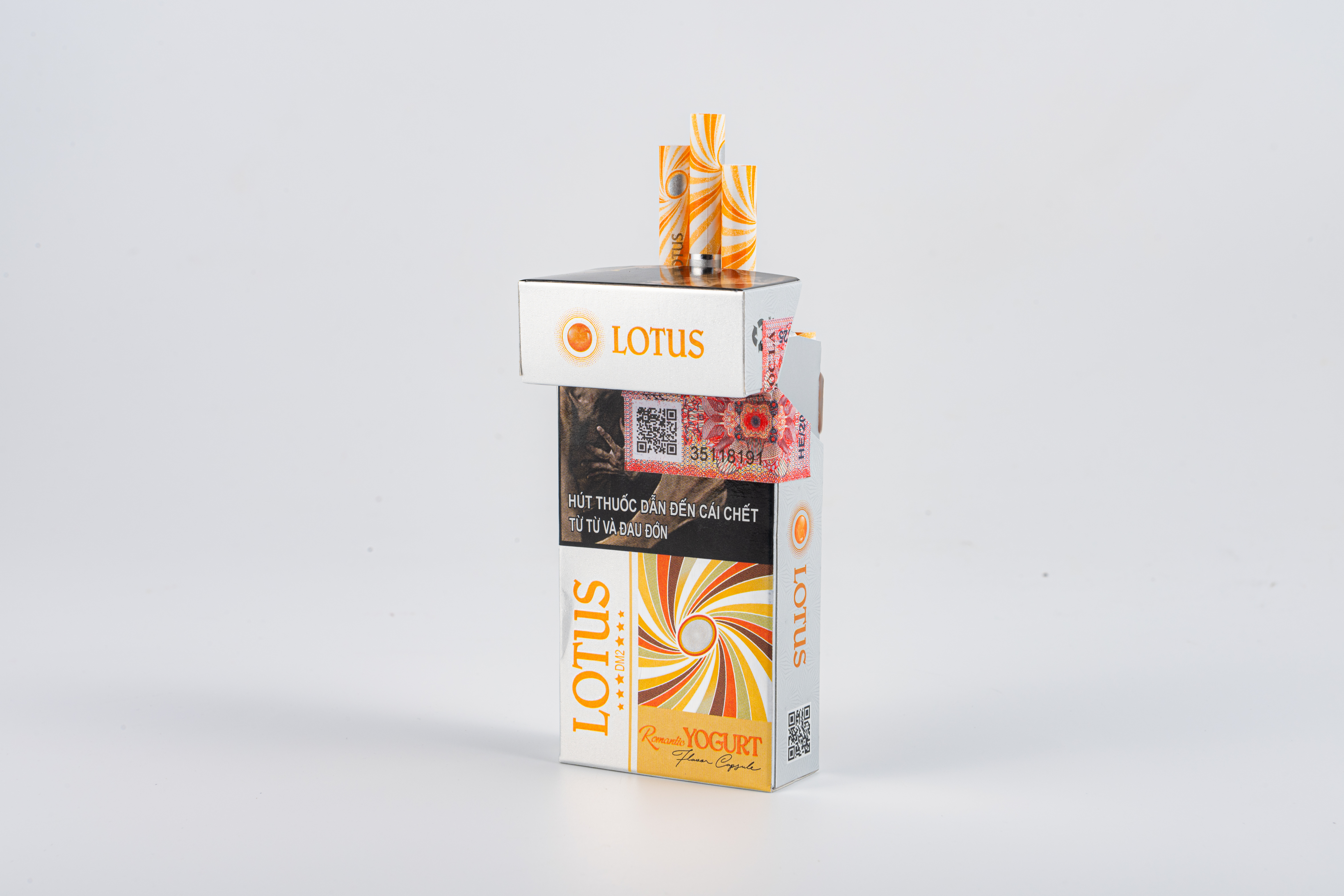 Lotus Romantic Yogurt Flavor Capsule - Thuốc Lá Bấm Đổi Vị Sữa Chua ( 1 Cây/ 10 Bao), (20 điếu/1 Bao)